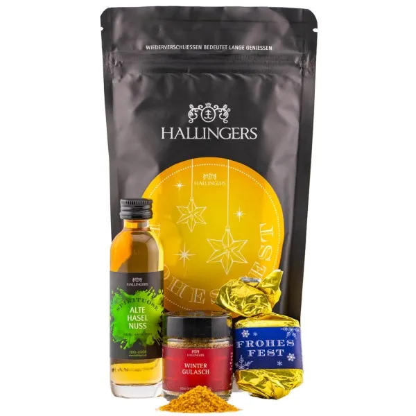 Frohes Fest (Bundle) - Weihnachtliche Geschenk Wundertüte, Gourmet-Köstlichkeiten als Geschenkkorb zu Weihnachten (80g)