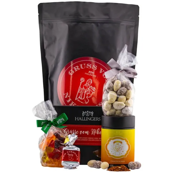 Gruß vom Nikolaus XXL (Bundle) - Weihnachtliche Geschenk Wundertüte XXL, Gourmet-Köstlichkeiten als Geschenkkorb zu Weihnachten (538g)