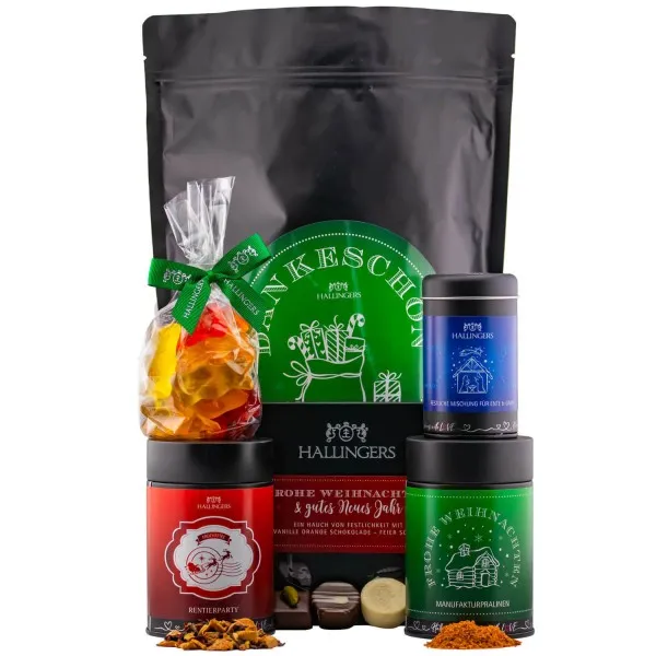 Dankeschön XXL (Bundle) - Weihnachtliche Geschenk Wundertüte XXL, Gourmet-Köstlichkeiten als Geschenkkorb zu Weihnachten (565g)