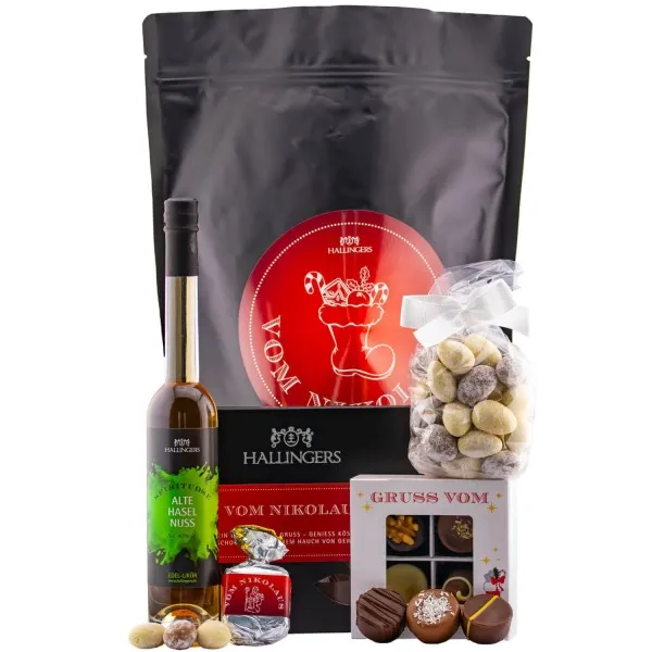 Vom Nikolaus XXL (Bundle) - Weihnachtliche Geschenk Wundertüte XXL, Gourmet-Köstlichkeiten als Geschenkkorb zu Weihnachten (416g)