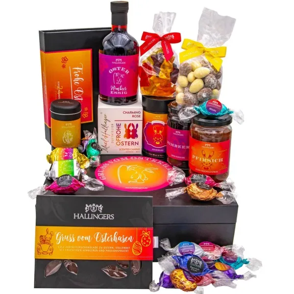 Gruß vom Osterhasen orange (Geschenkkorb)