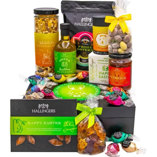 Gruß vom Osterhasen green (Geschenkkorb)