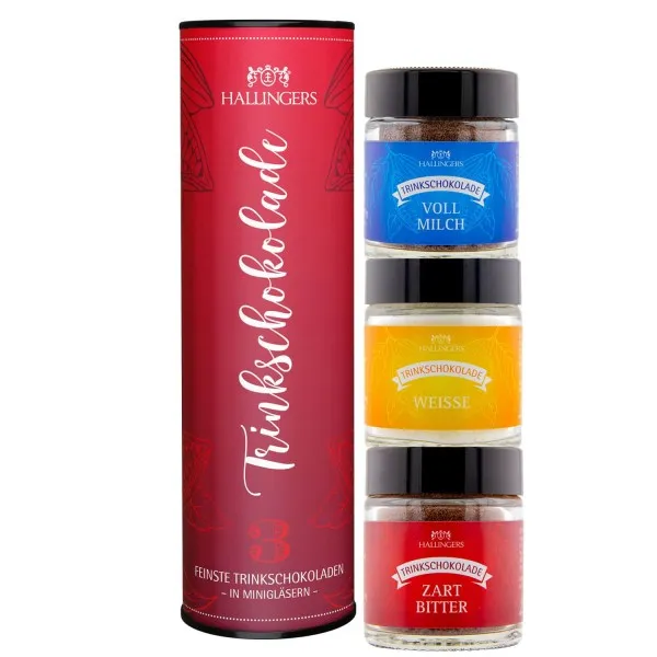 Trinkschokolade (3 Trinkschoki im Glas)