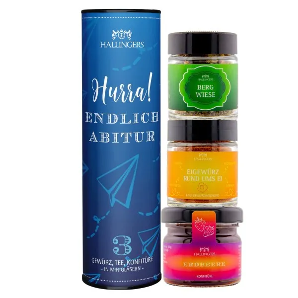 Hurra! Endlich Abitur (3er Gewürz, Tee, Konfitüre)