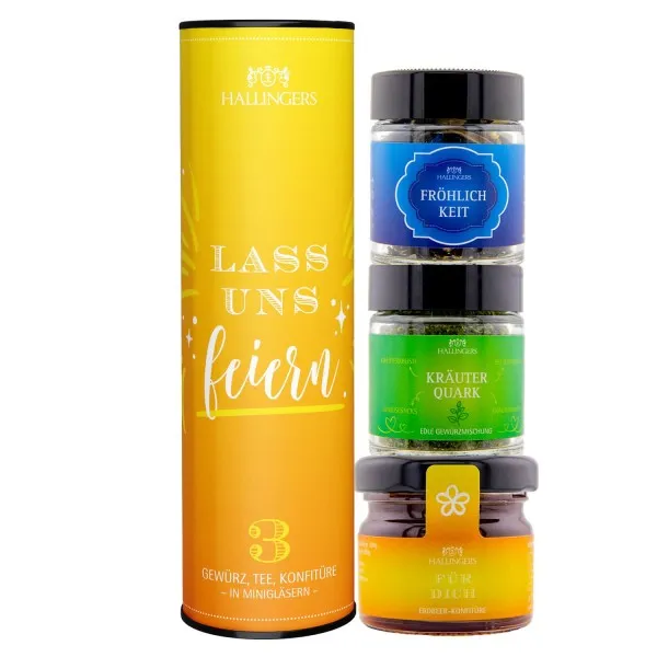 Lass uns feiern (3er Gewürz, Tee, Konfitüre)