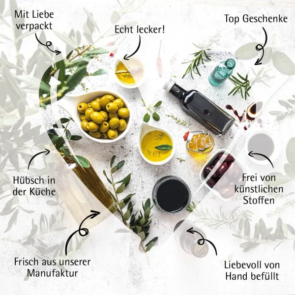 Fruchtig-natives Olivenöl mit Orange (Exklusivflasche) - Premium Speise-Öl No. 4 (350ml)