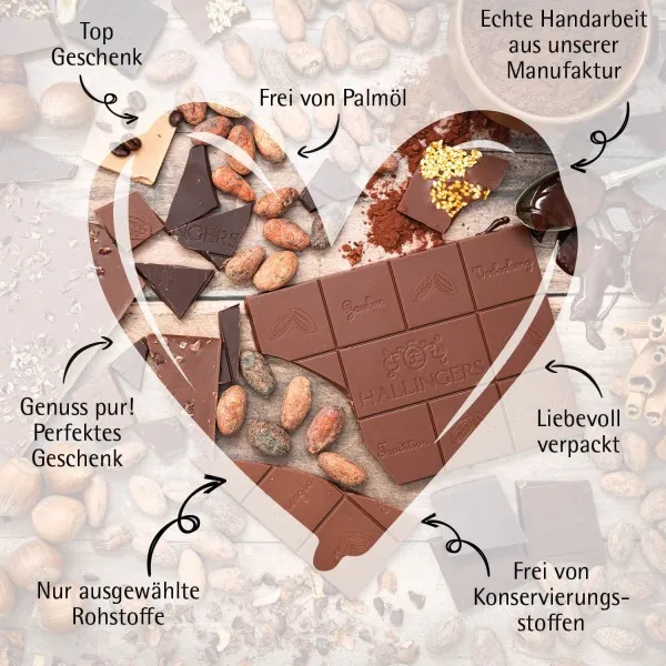 Dankeschön (Tafel-Karton) - Weiße Edel-Schokolade mit Kirsche - handmade (90g)