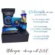 Happy Birthday Blue (großes Mitbringsel Kaffee, Schokolade, 9er Pralinen, Mandeln & Gewürz) - Feinkost-Set, XXL-Geschenkkorb Gourmet