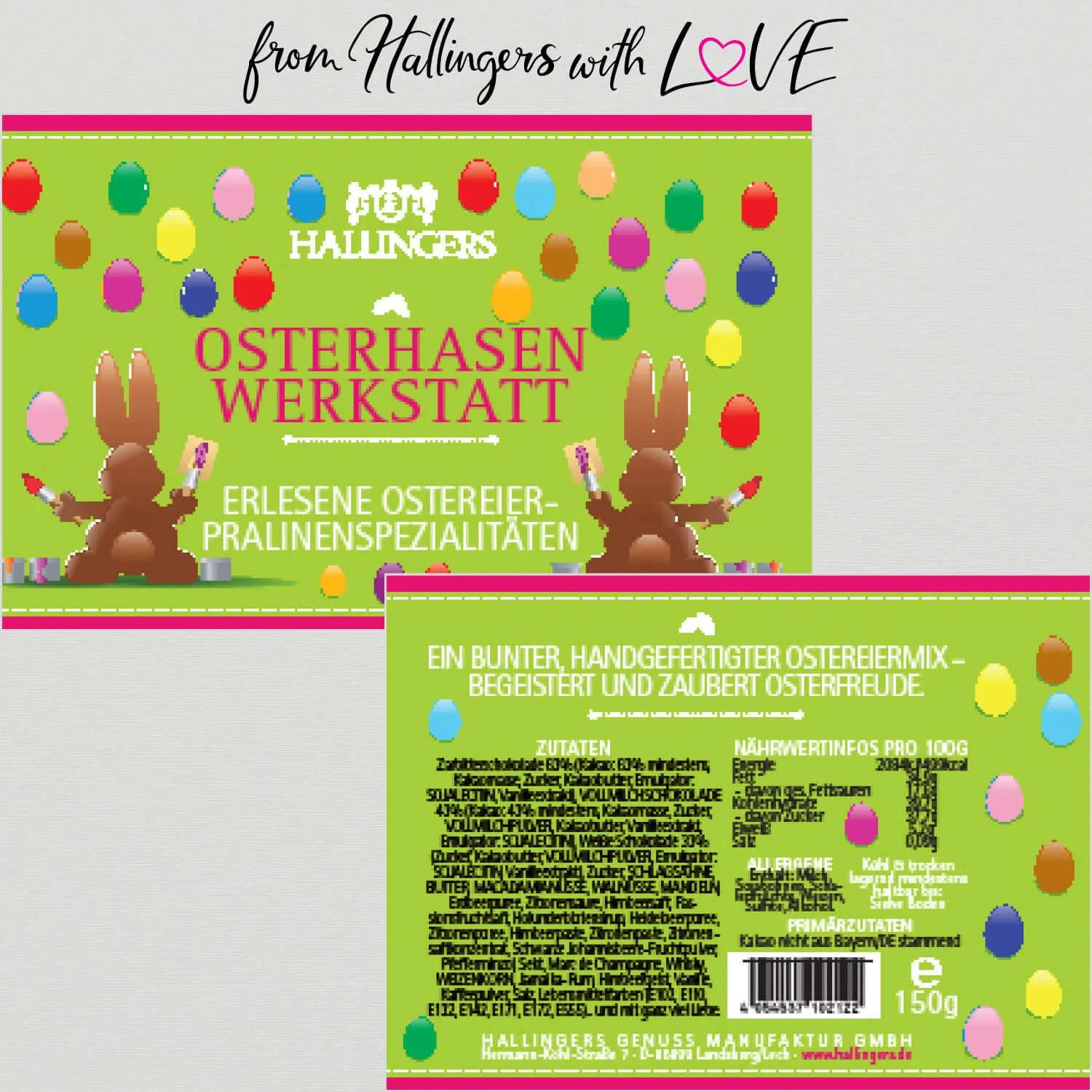 Osterhasen Werkstatt (Pralinen-Ostereier-Mix, ohne Alkohol)