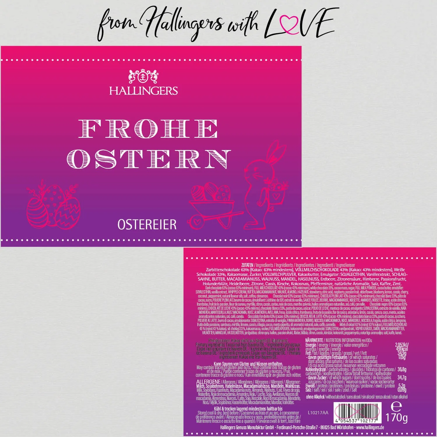 Frohe Ostern (Pralinen-Ostereier-Mix, ohne Alkohol)