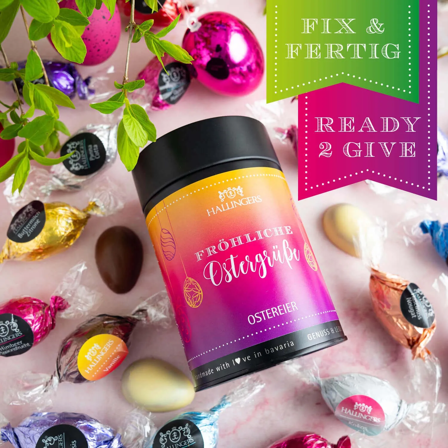 Verführung pur! Die Königsklasse der Confiserie-Kunst sind handgefertigte Ostereier!