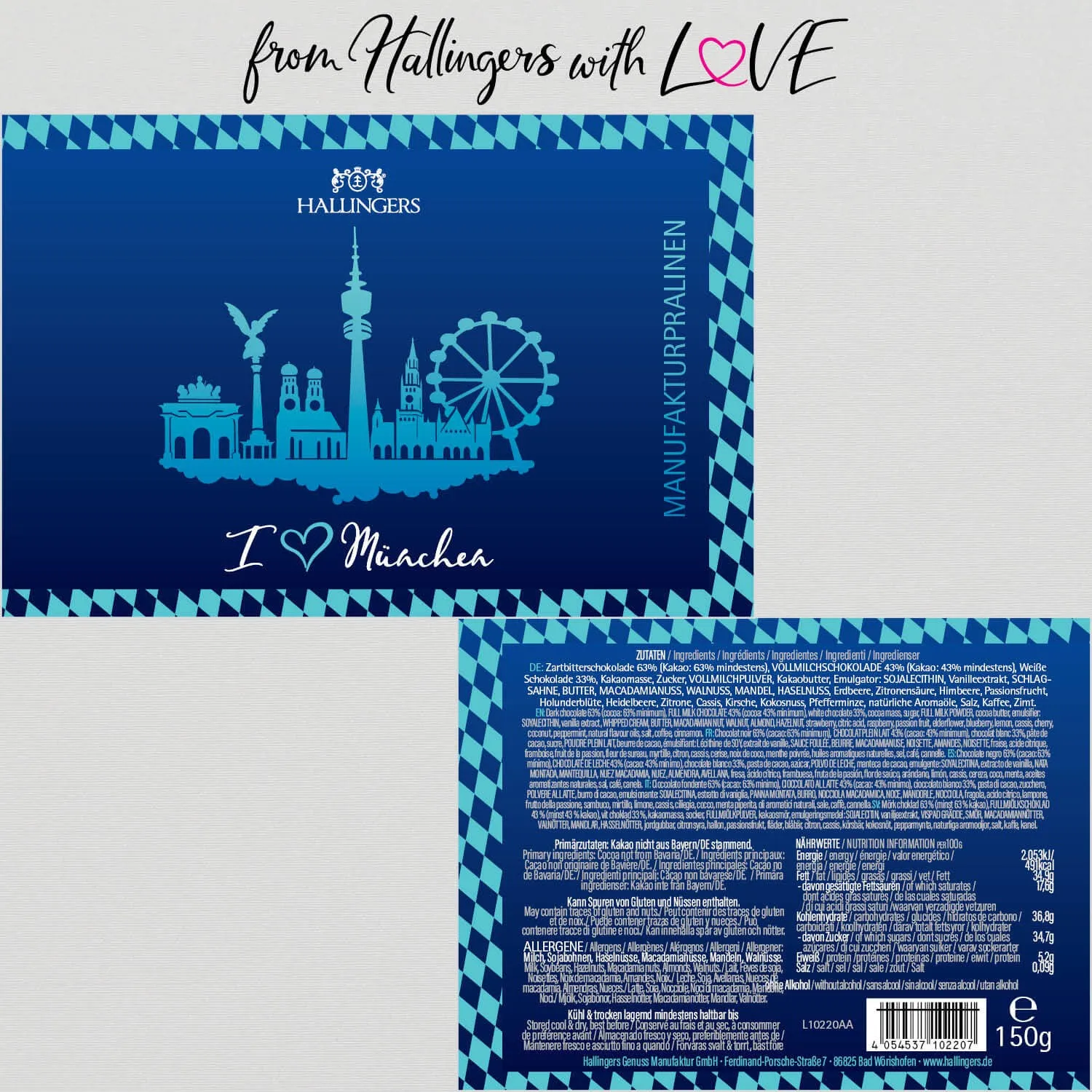 I love München (Pralinen Mix, ohne Alkohol)