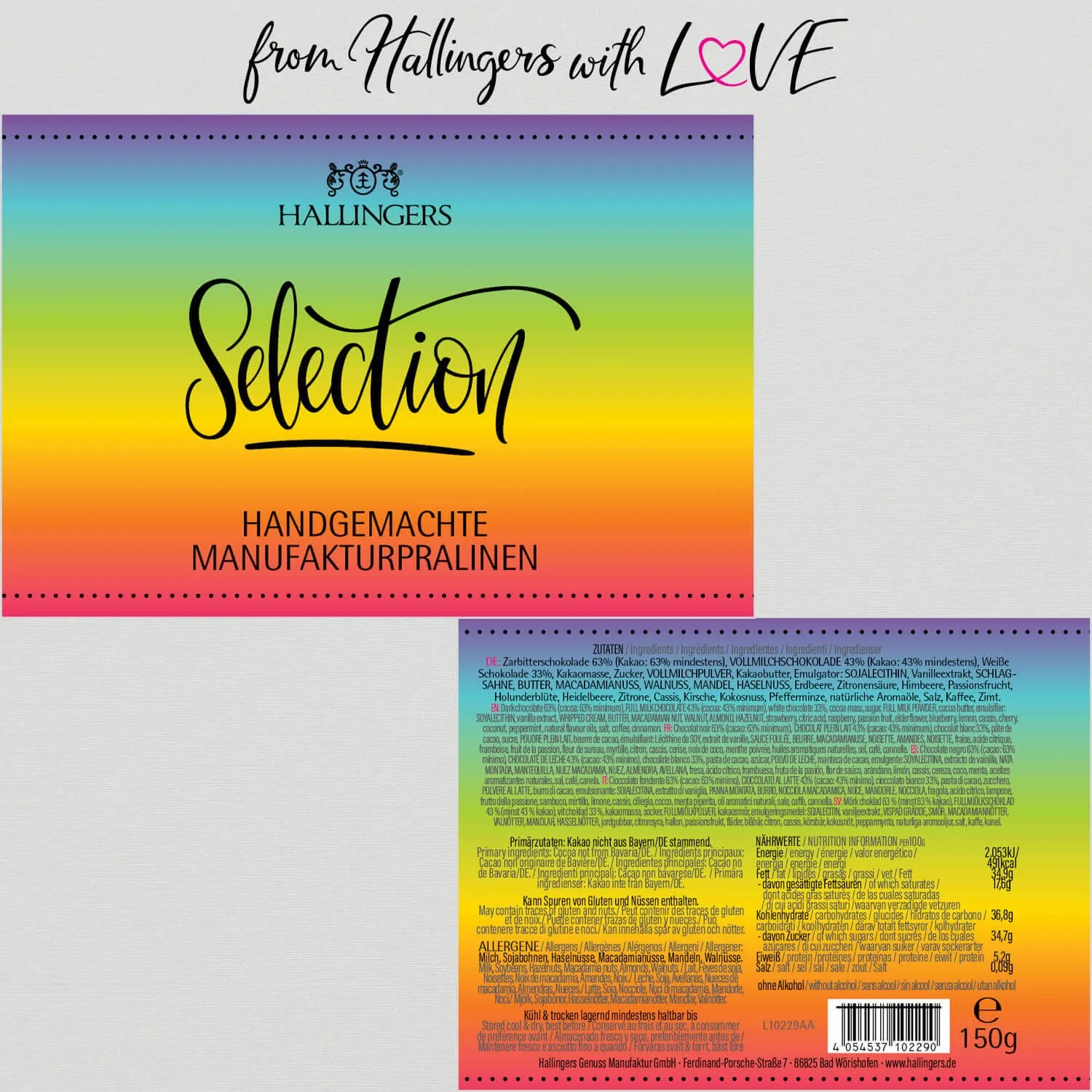 Selection Rainbow (Pralinen Mix, ohne Alkohol)