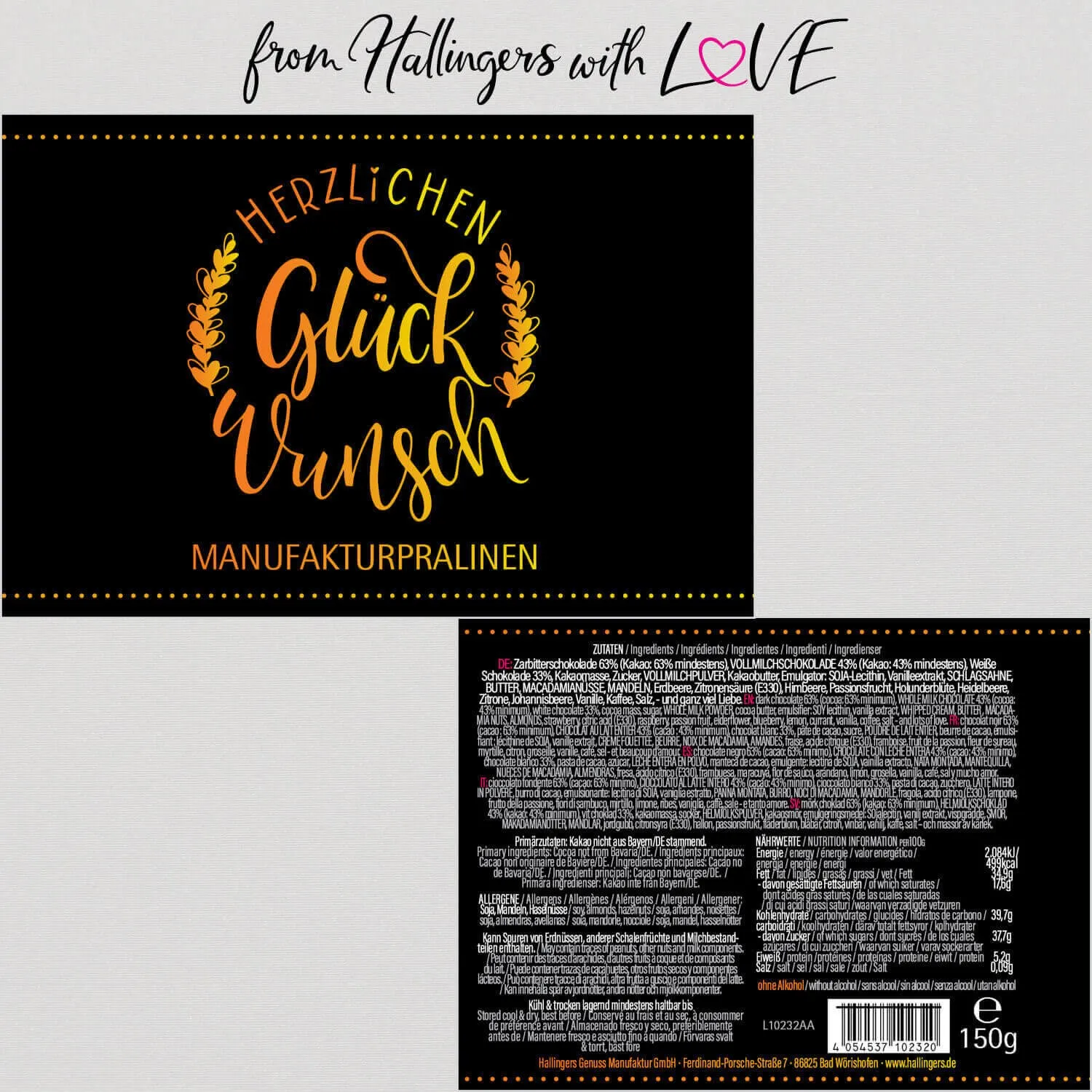 Herzlichen Glückwunsch (Pralinen Mix, ohne Alkohol)