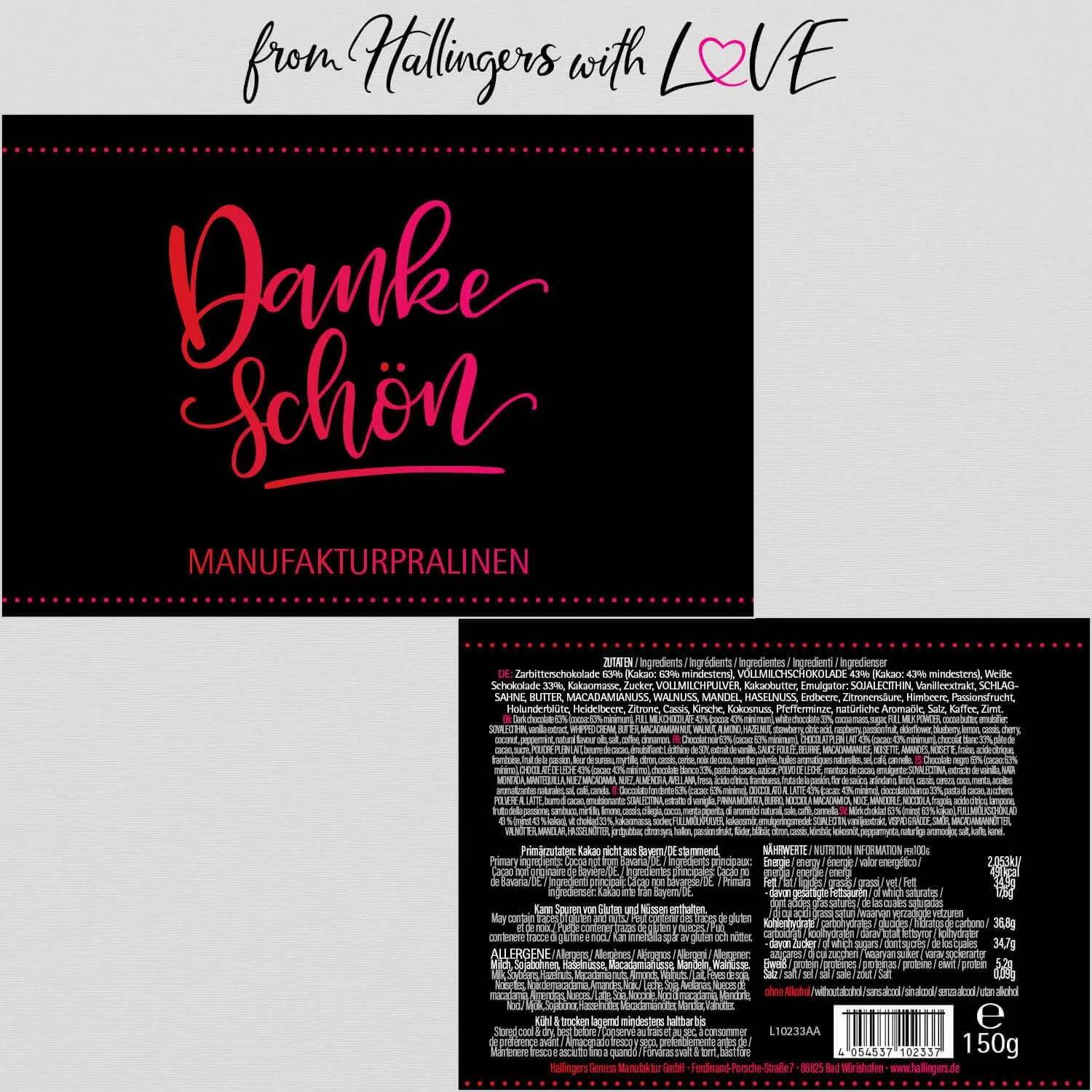 Dankeschön (Pralinen Mix, ohne Alkohol)