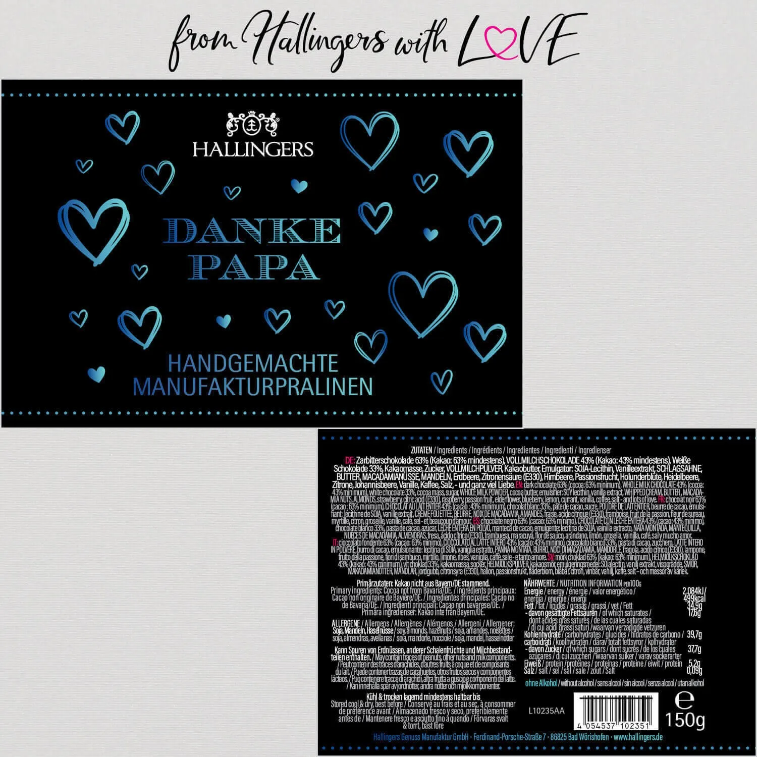 Danke Papa (Pralinen Mix, ohne Alkohol)