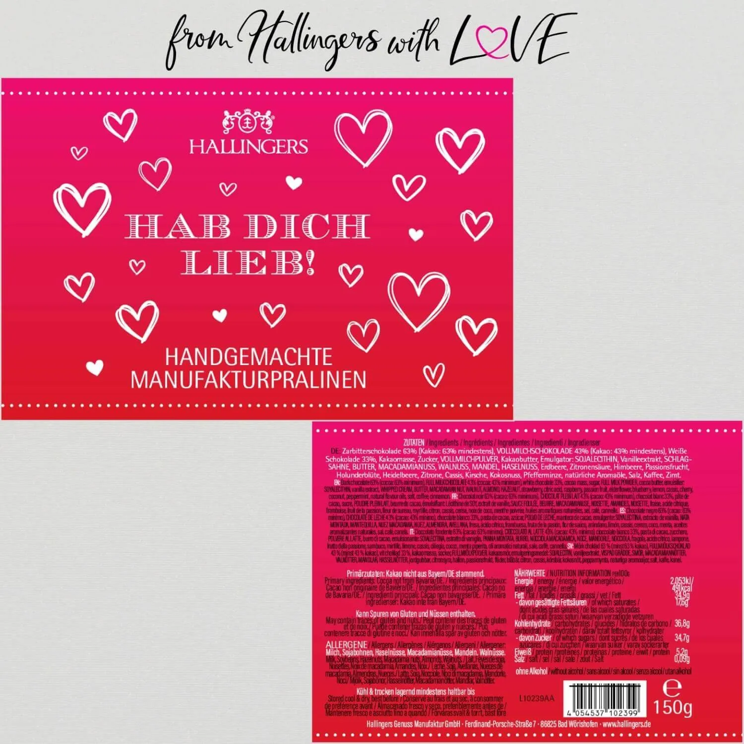 Hab Dich lieb (Pralinen Mix, ohne Alkohol)