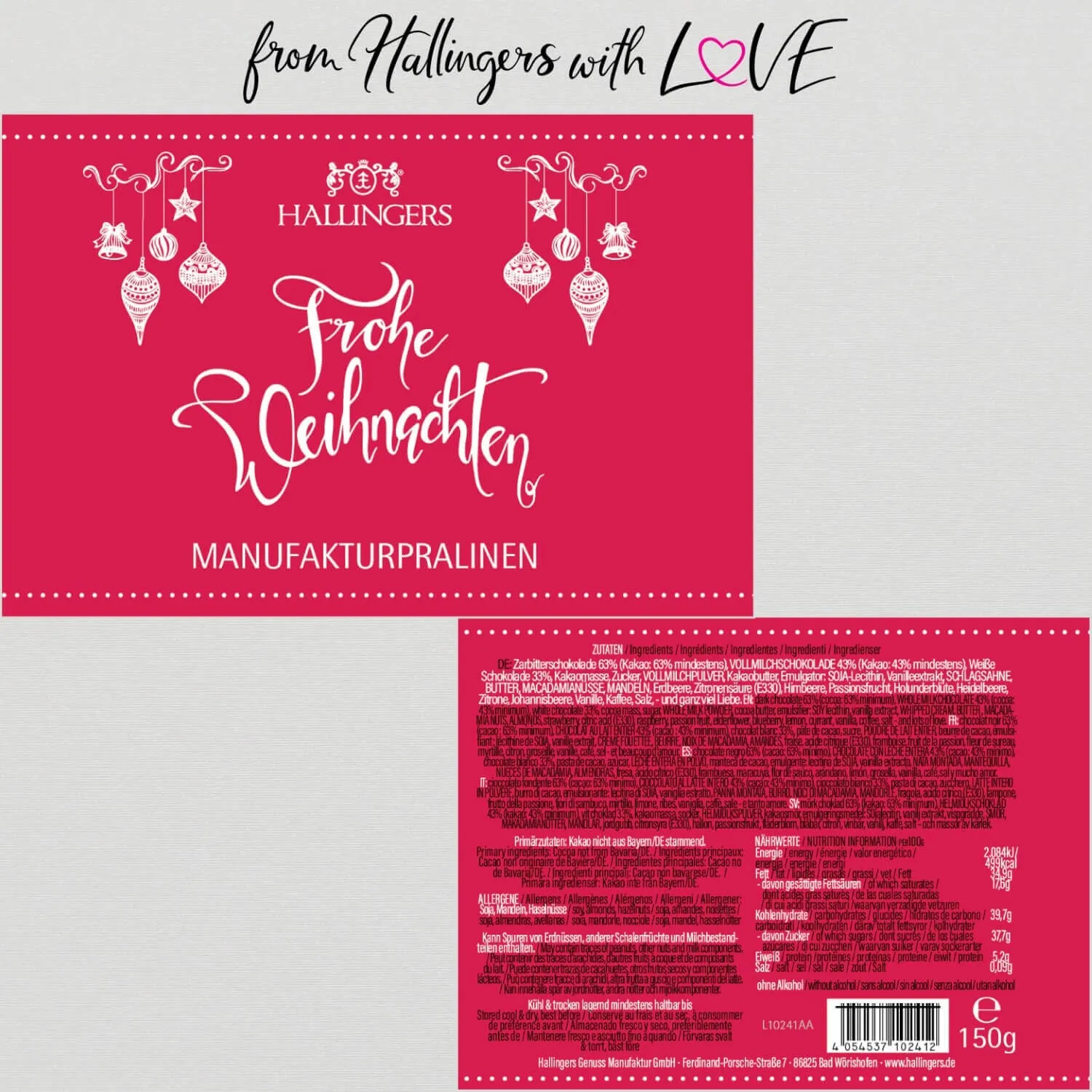 Frohes Weihnachtsfest (Pralinen Mix, ohne Alkohol)