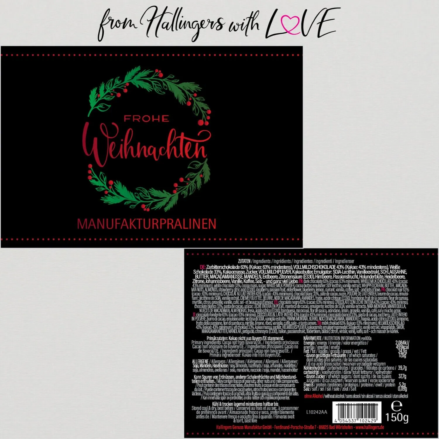 Frohe Weihnachten (Pralinen Mix, ohne Alkohol)