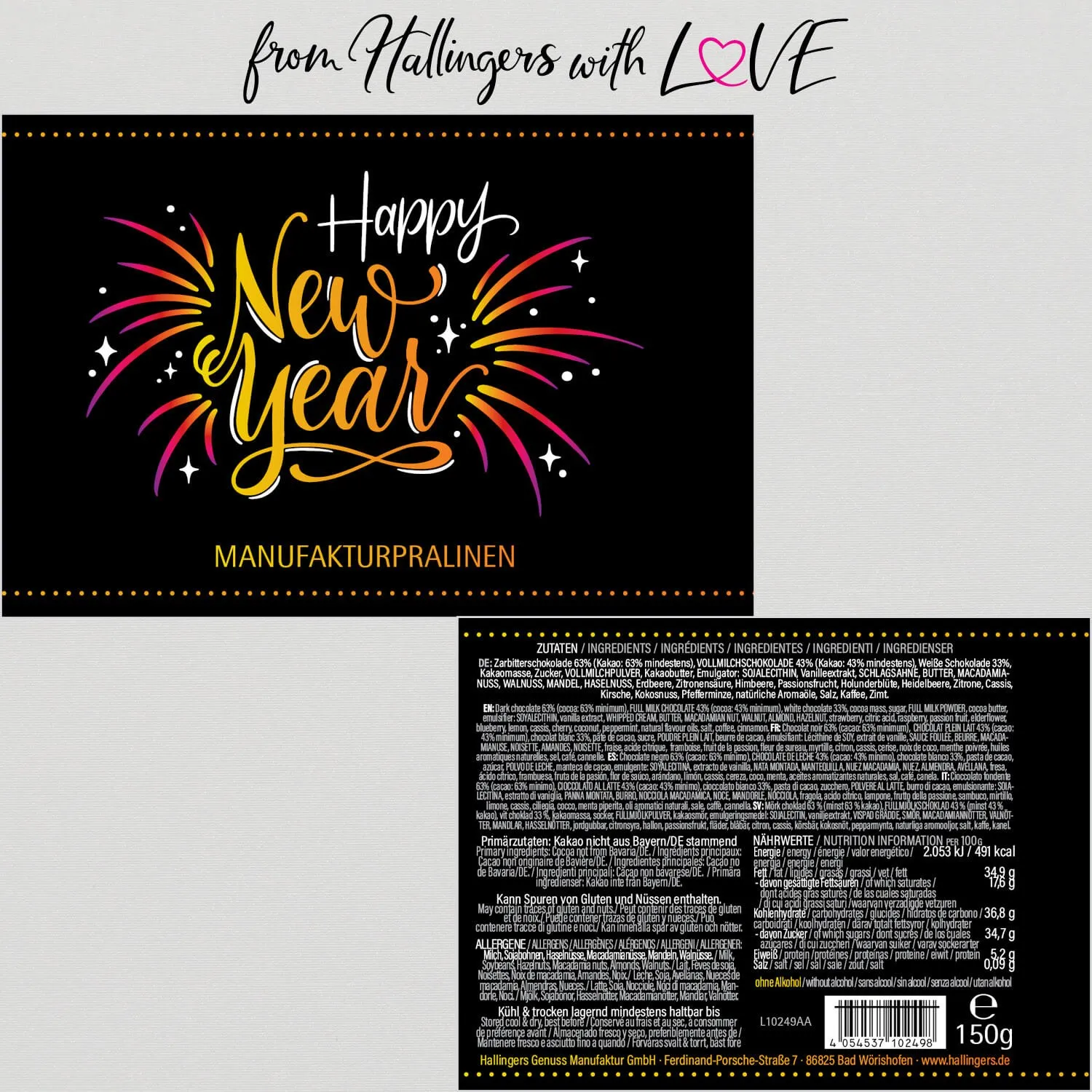 Happy New Year (Pralinen Mix, ohne Alkohol)