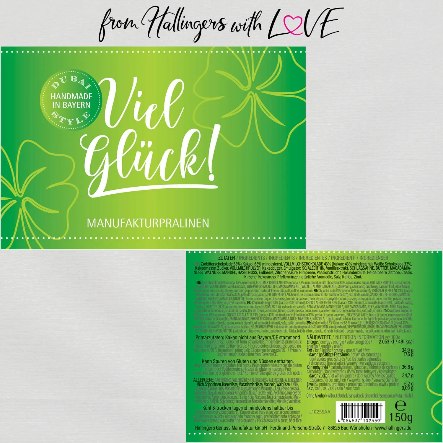 Viel Glück (Pralinen Mix, ohne Alkohol)