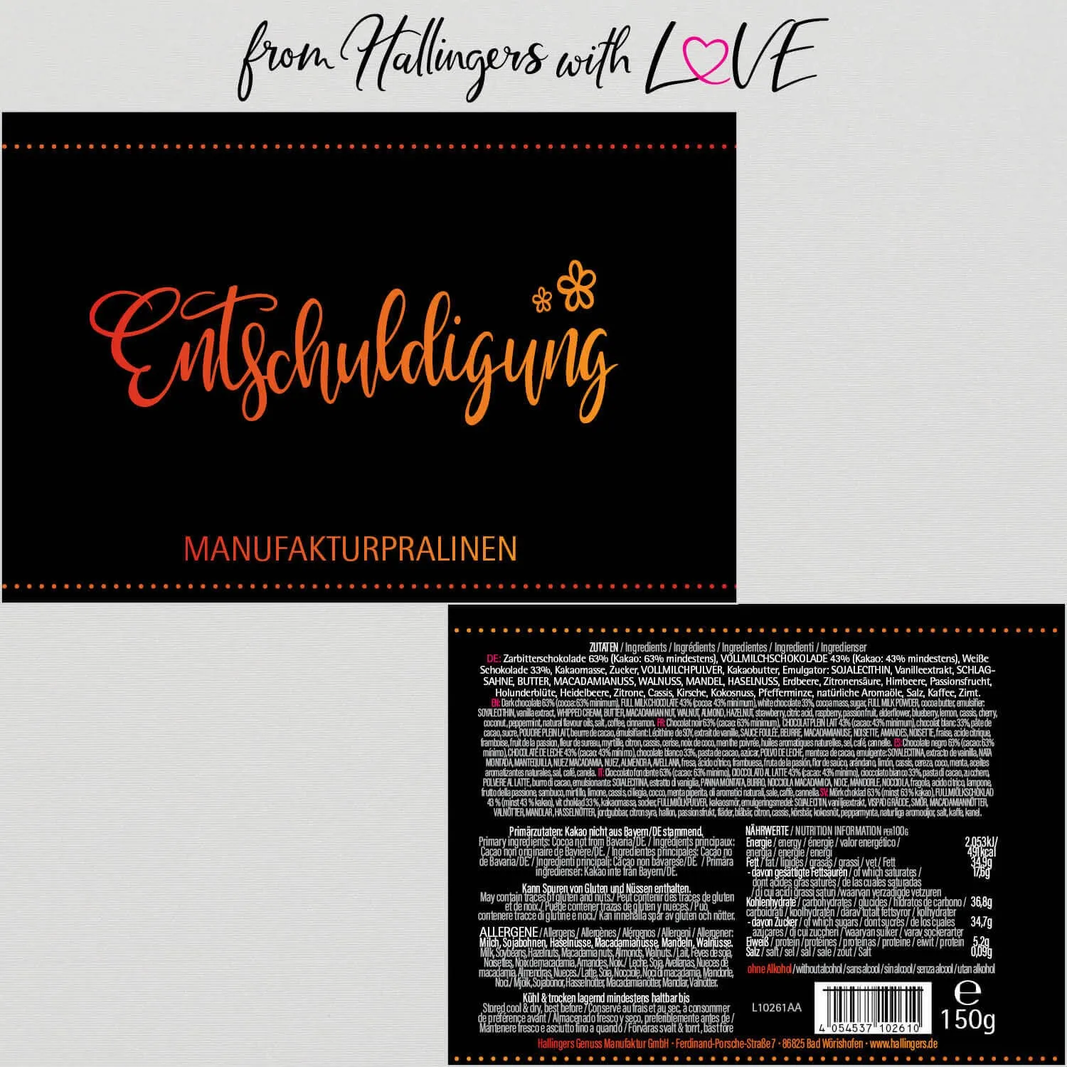 Entschuldigung (Pralinen Mix, ohne Alkohol)