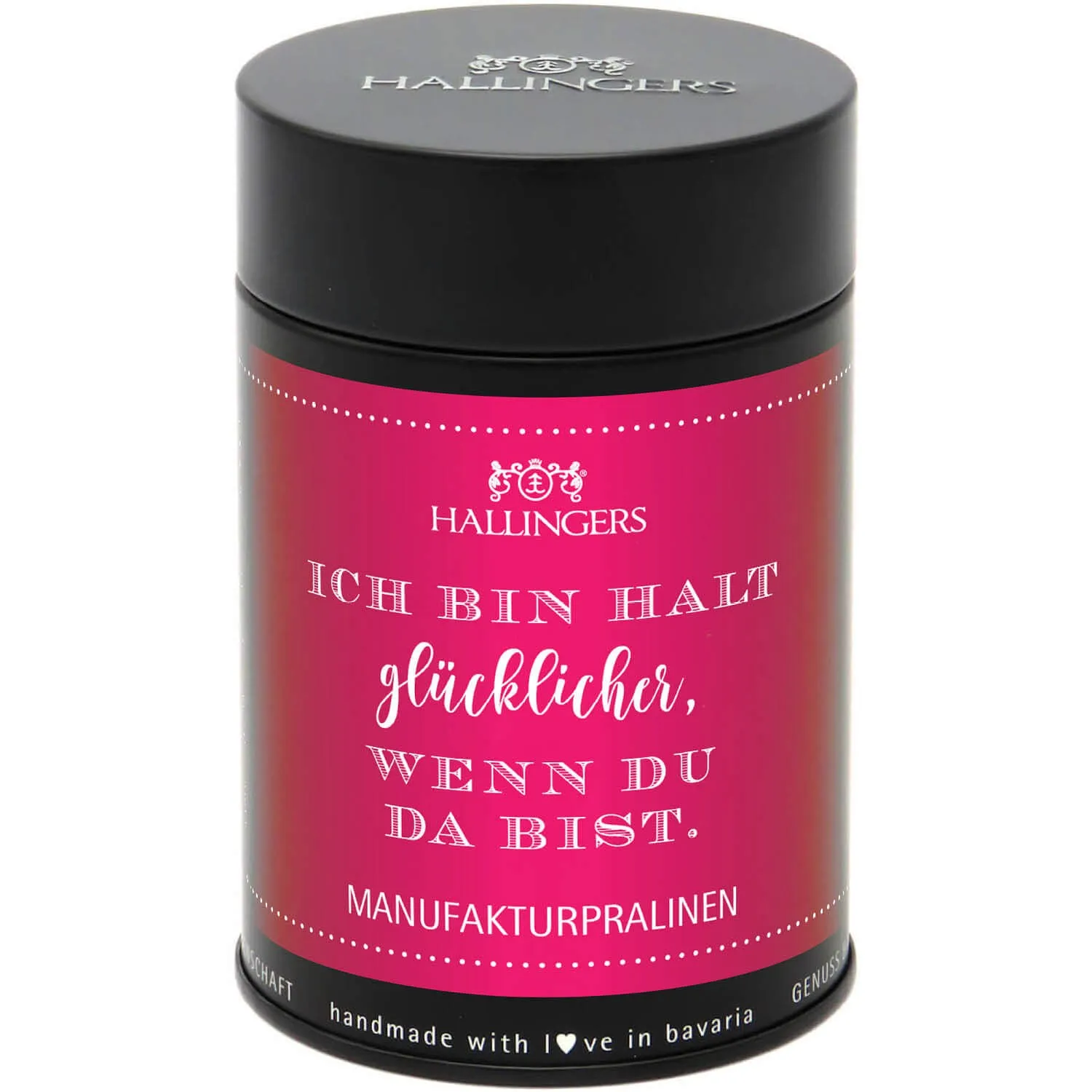 Pink Ich bin halt glücklicher wenn Du da bist (Pralinen Mix, ohne Alkohol)