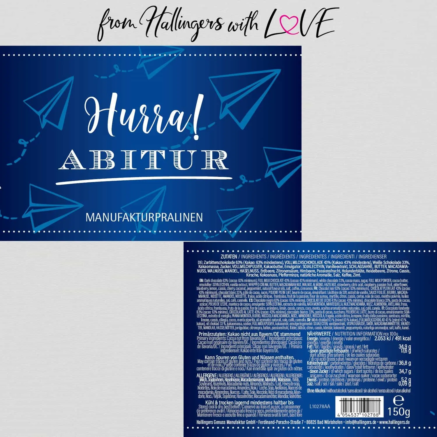 Hurra! Abitur (Pralinen Mix, ohne Alkohol)