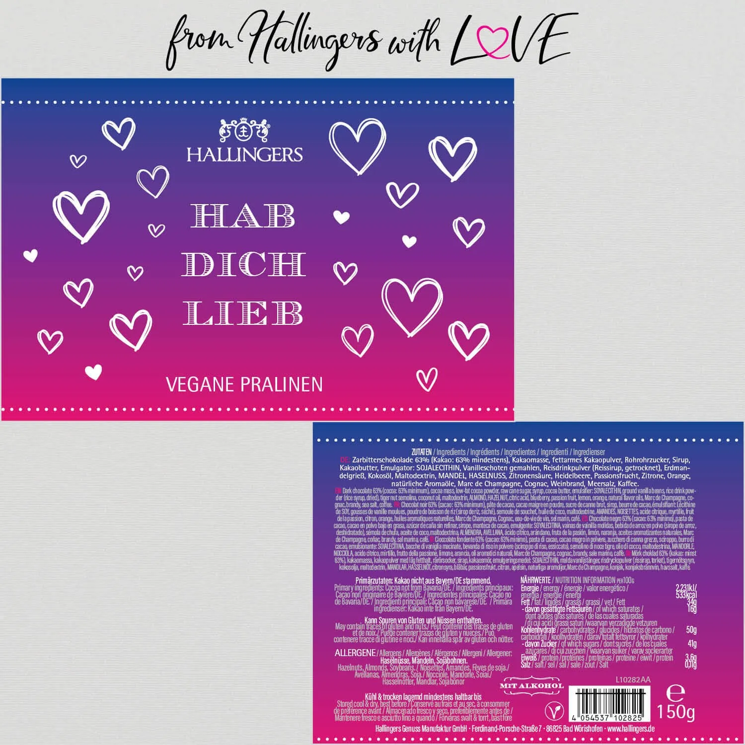 Hab Dich Lieb (Pralinen-Mix, vegan)