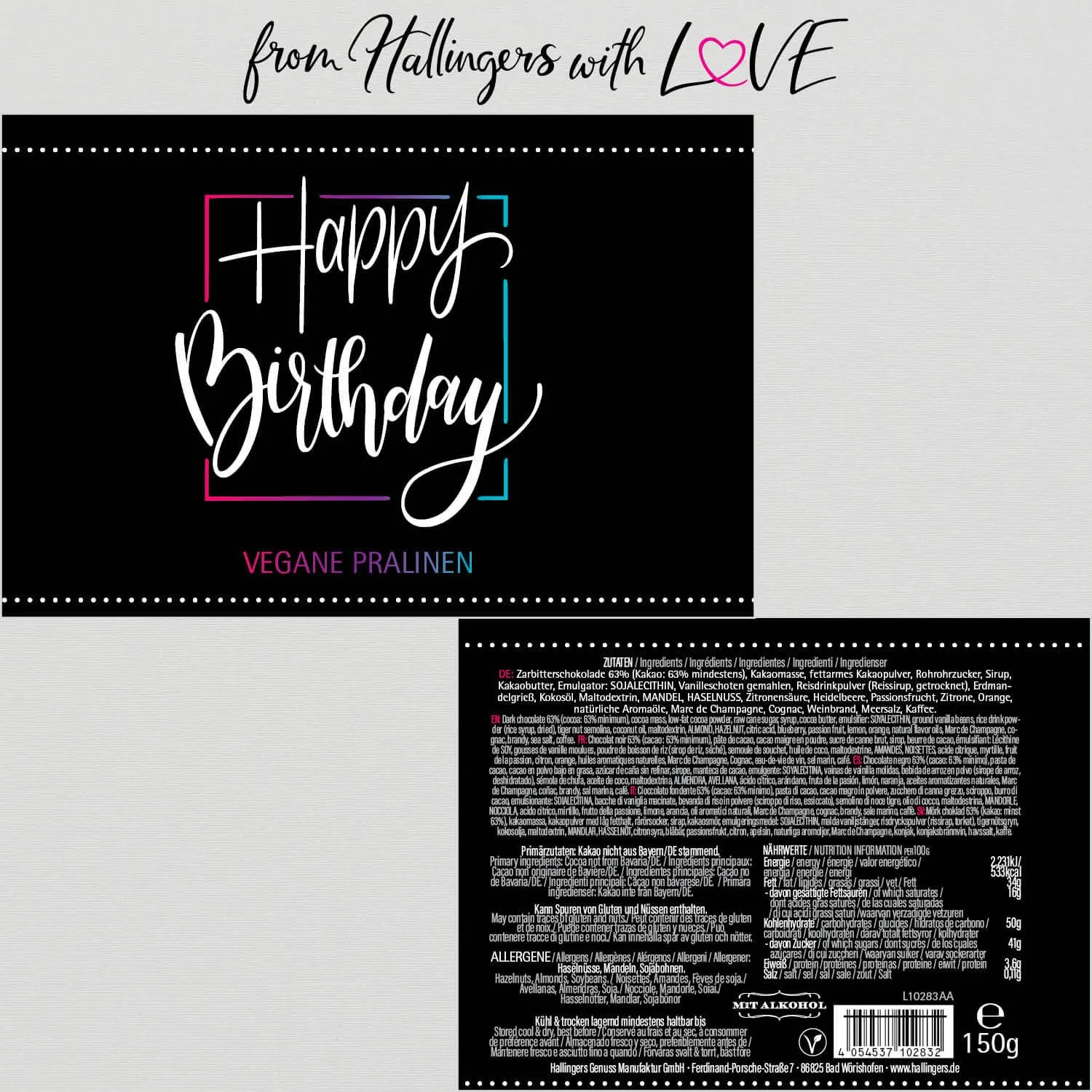 Happy Birthday (Pralinen-Mix, vegan)