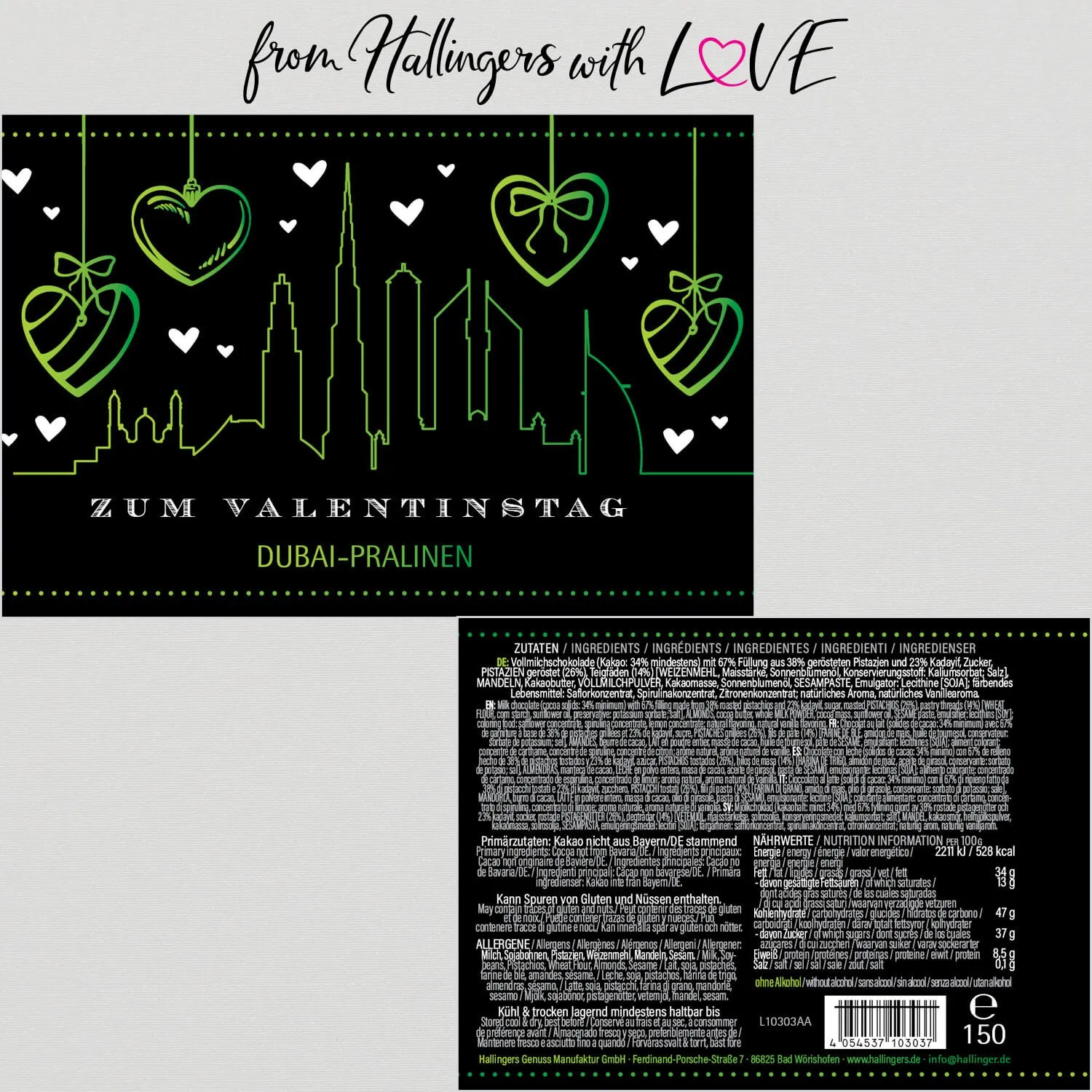 Dubai Pralinen Valentinstag (Dubai-Style-Pralinen)