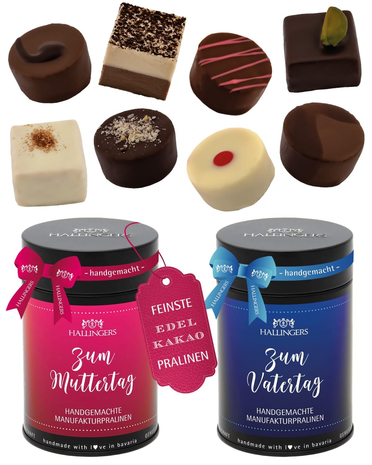 Muttertagsgeschenk Pralinen Vatertagsgeschenk handgemacht ohne Alkohol zum Muttertag & Vatertag (300g) - Zum Muttertag & Vatertag