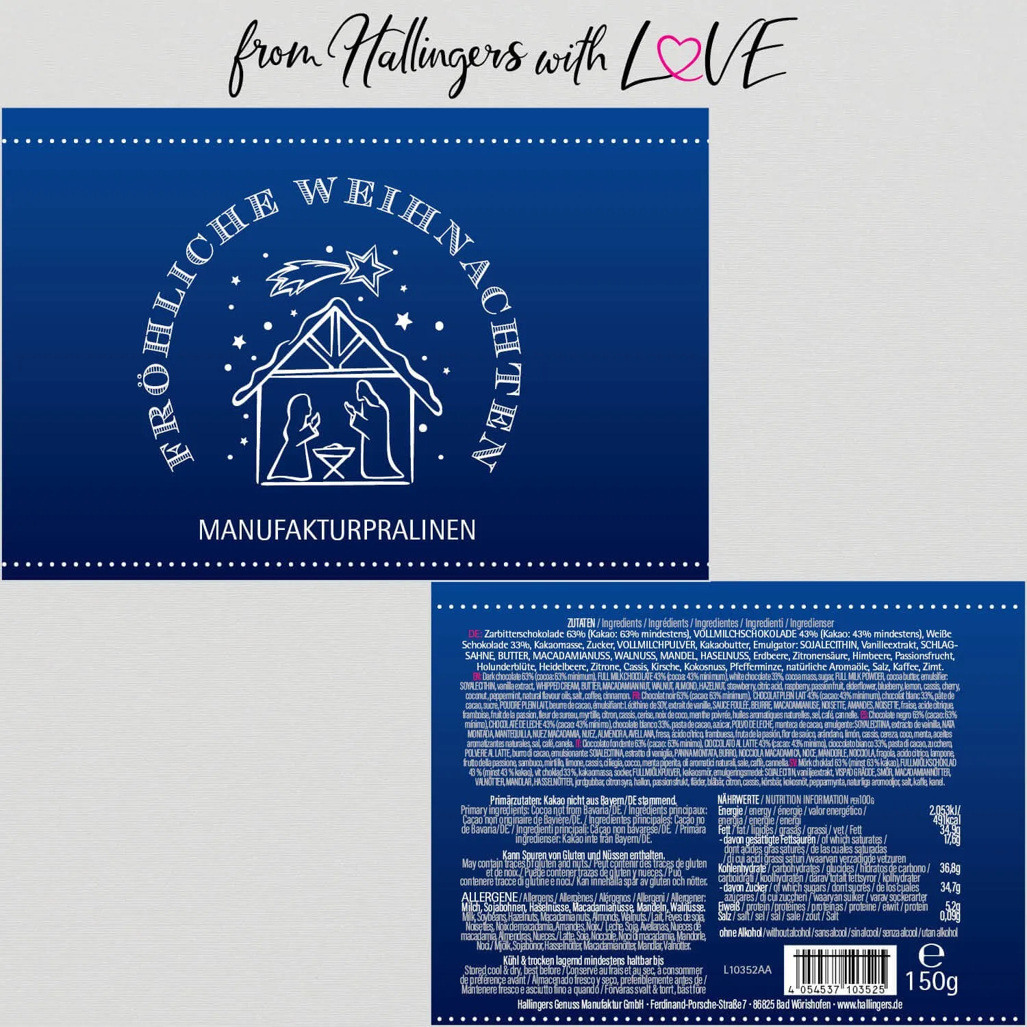 Fröhliche Weihnachten (Pralinen Mix, ohne Alkohol)