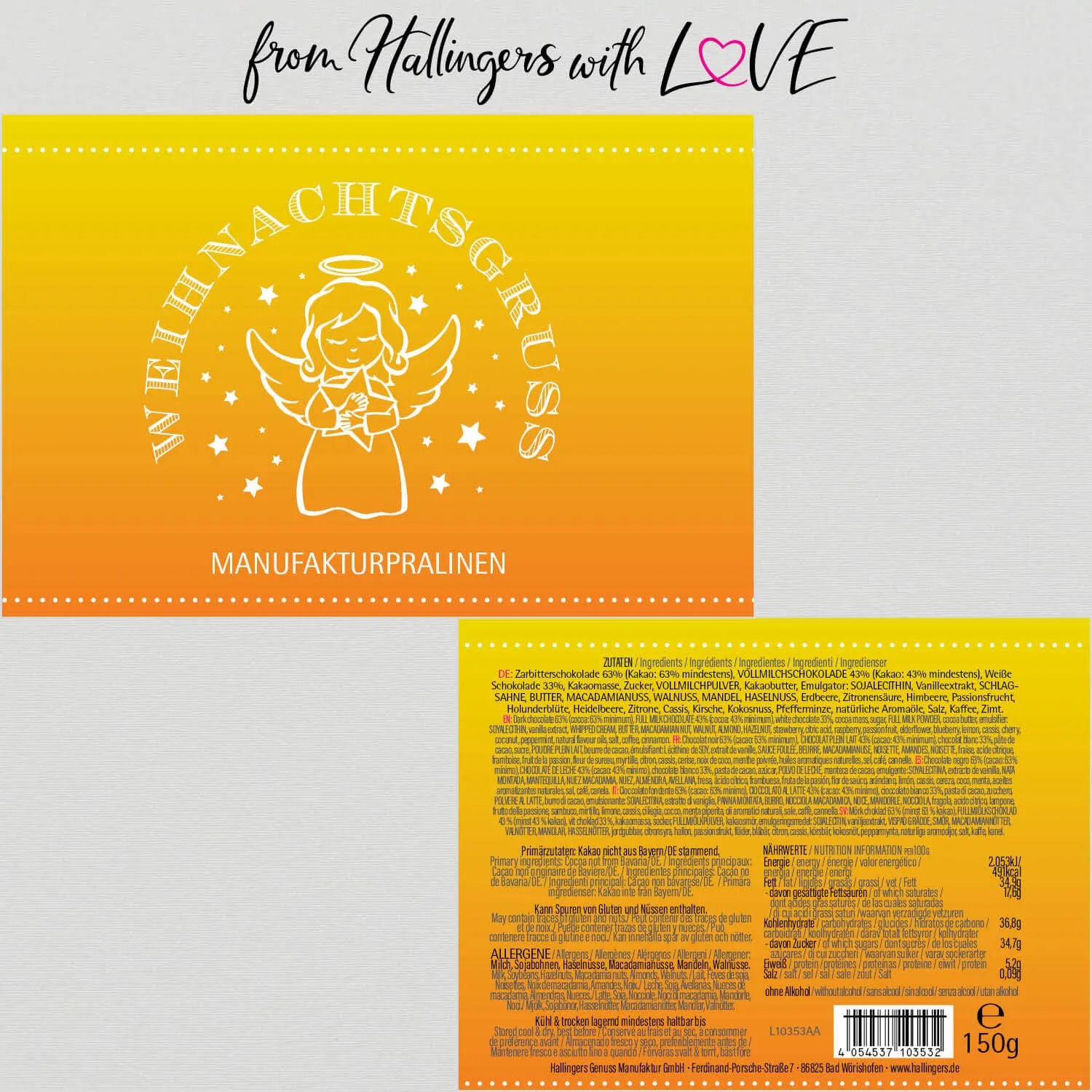 Weihnachtsgruß (Pralinen Mix, ohne Alkohol)