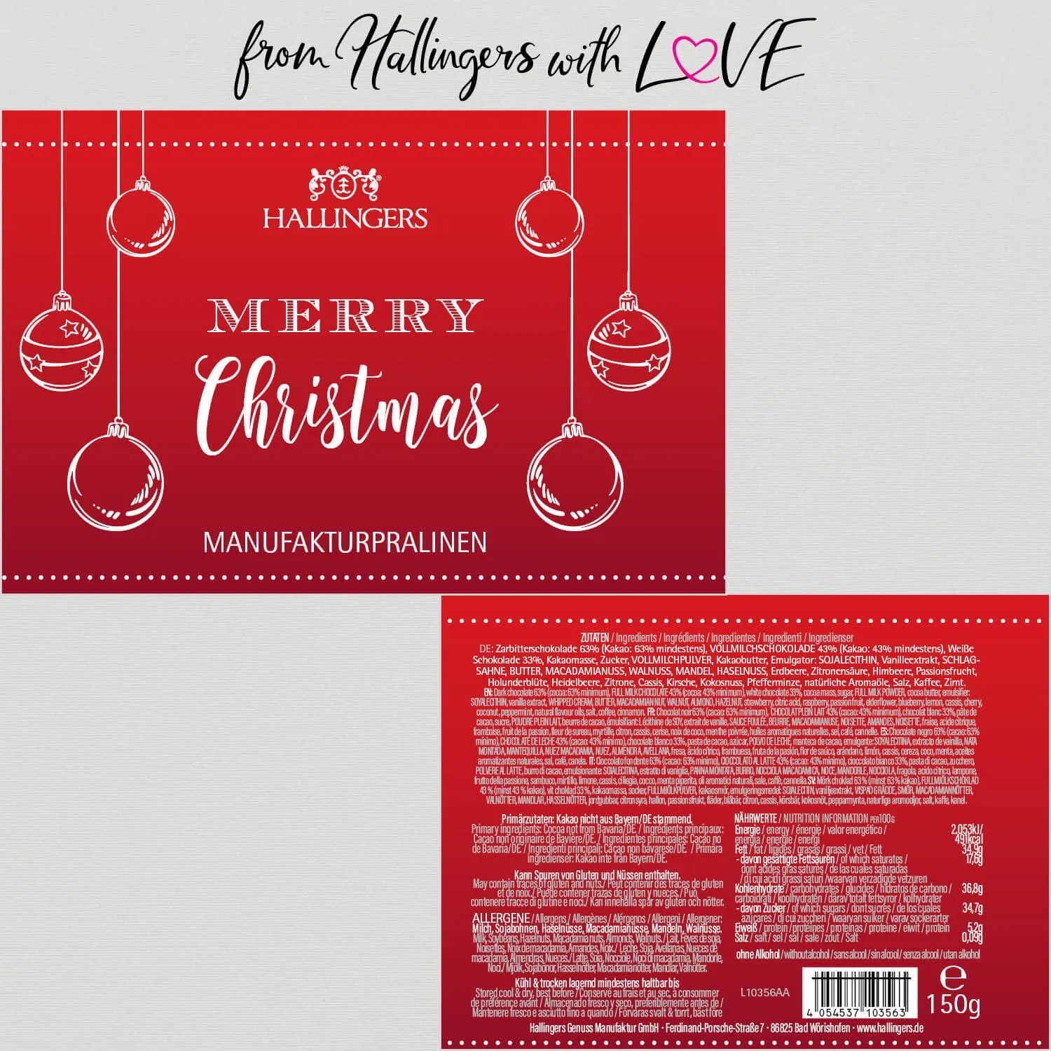 Merry Christmas (Pralinen Mix, ohne Alkohol)