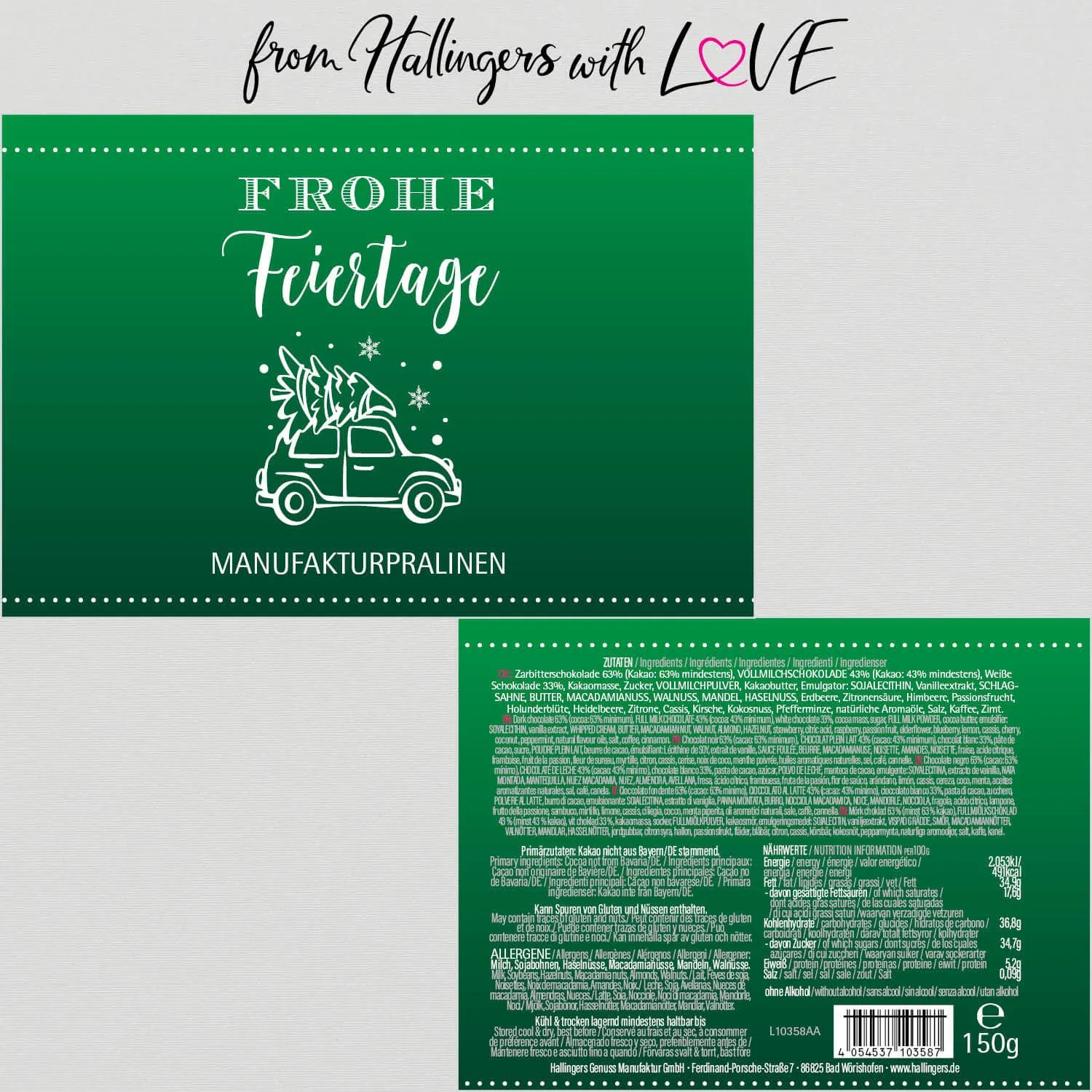 Frohe Feiertage (Pralinen Mix, ohne Alkohol)