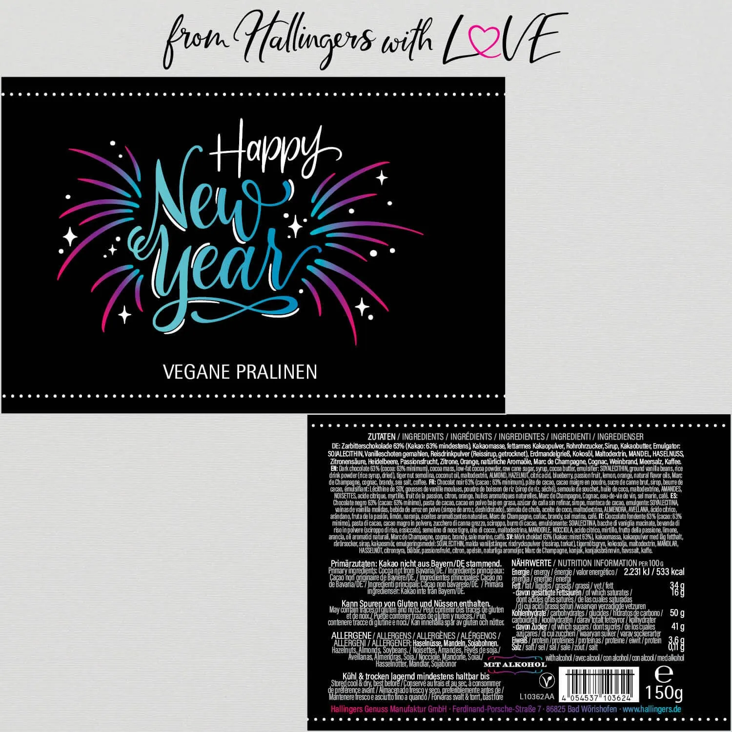 Happy New Year - vegan (Pralinen-Mix, vegan)