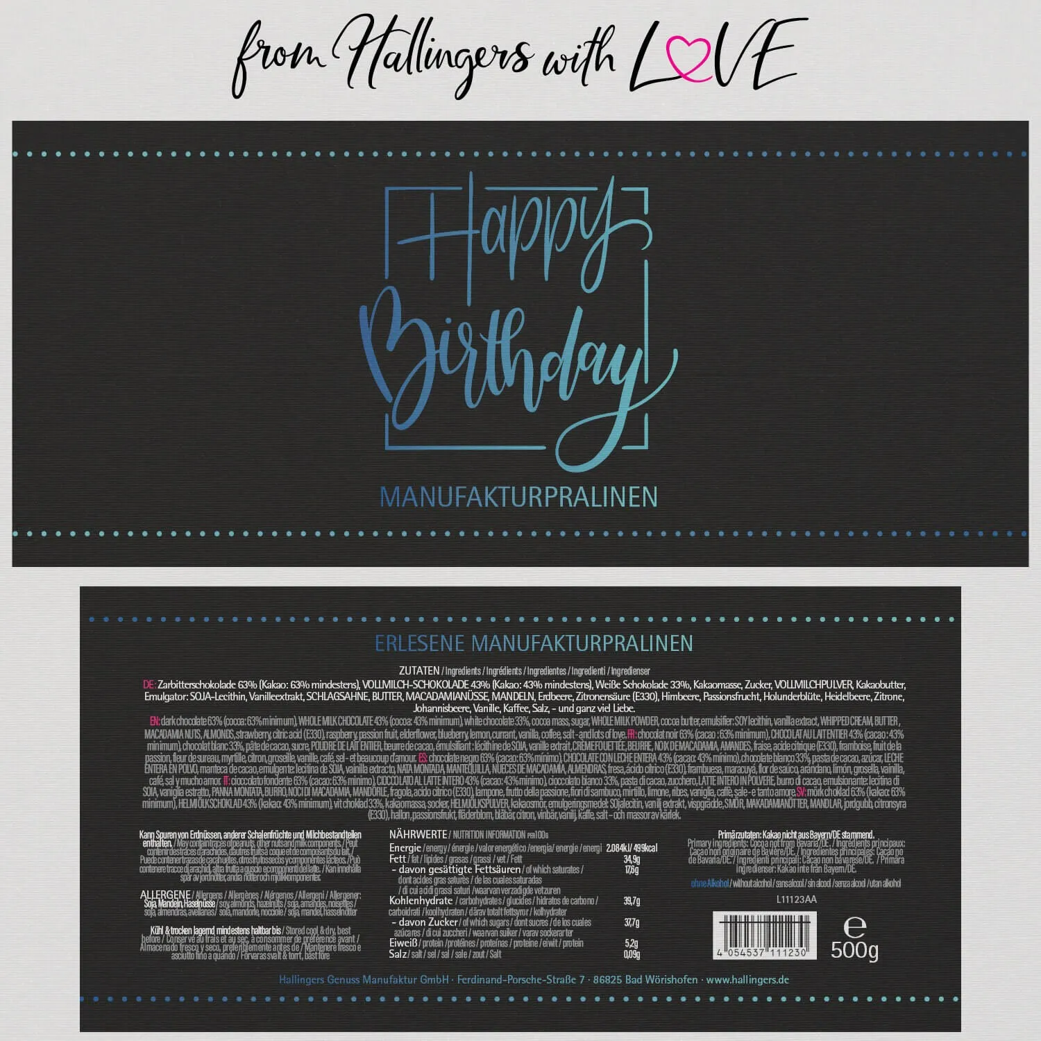 Happy Birthday XXL (Pralinen Mix, ohne Alkohol)