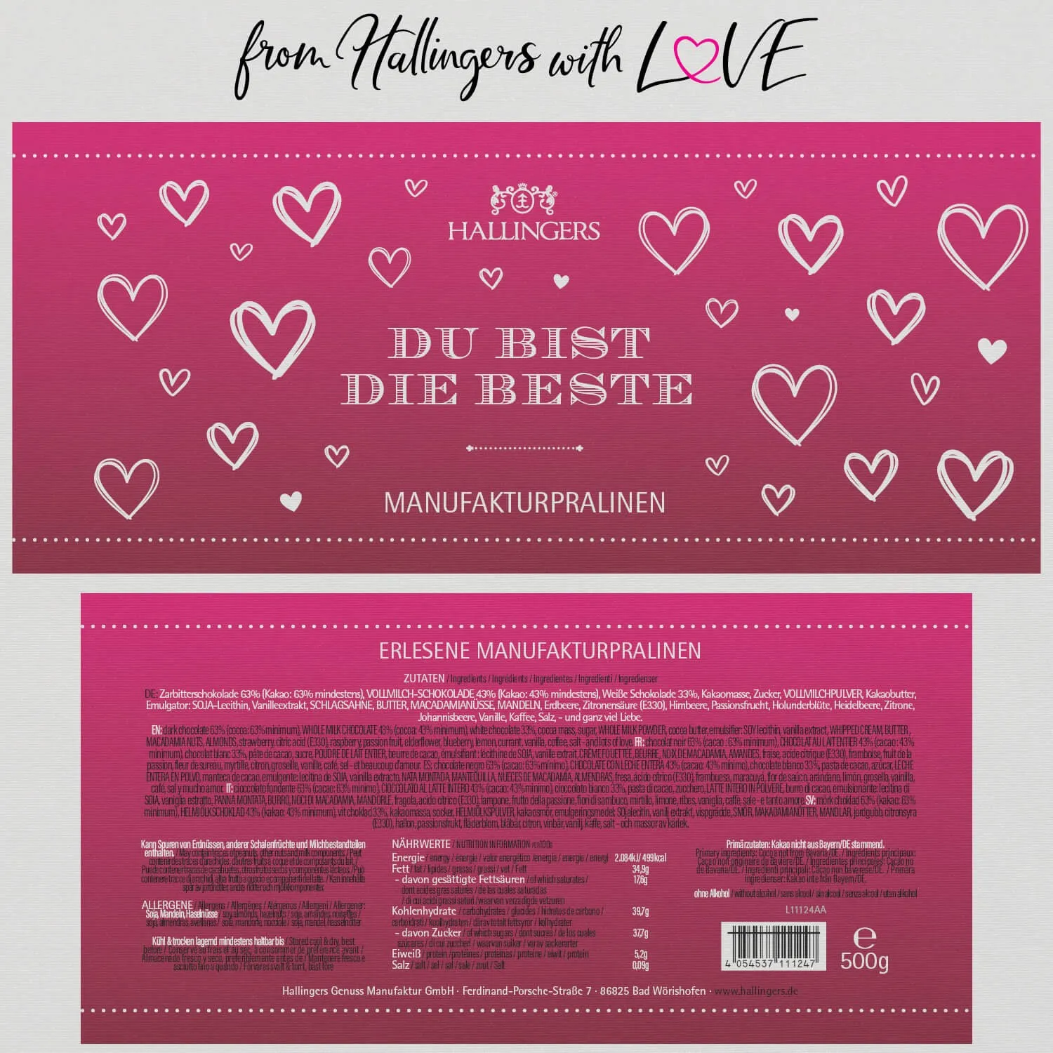 Du bist die Beste XXL (Pralinen Mix, ohne Alkohol)