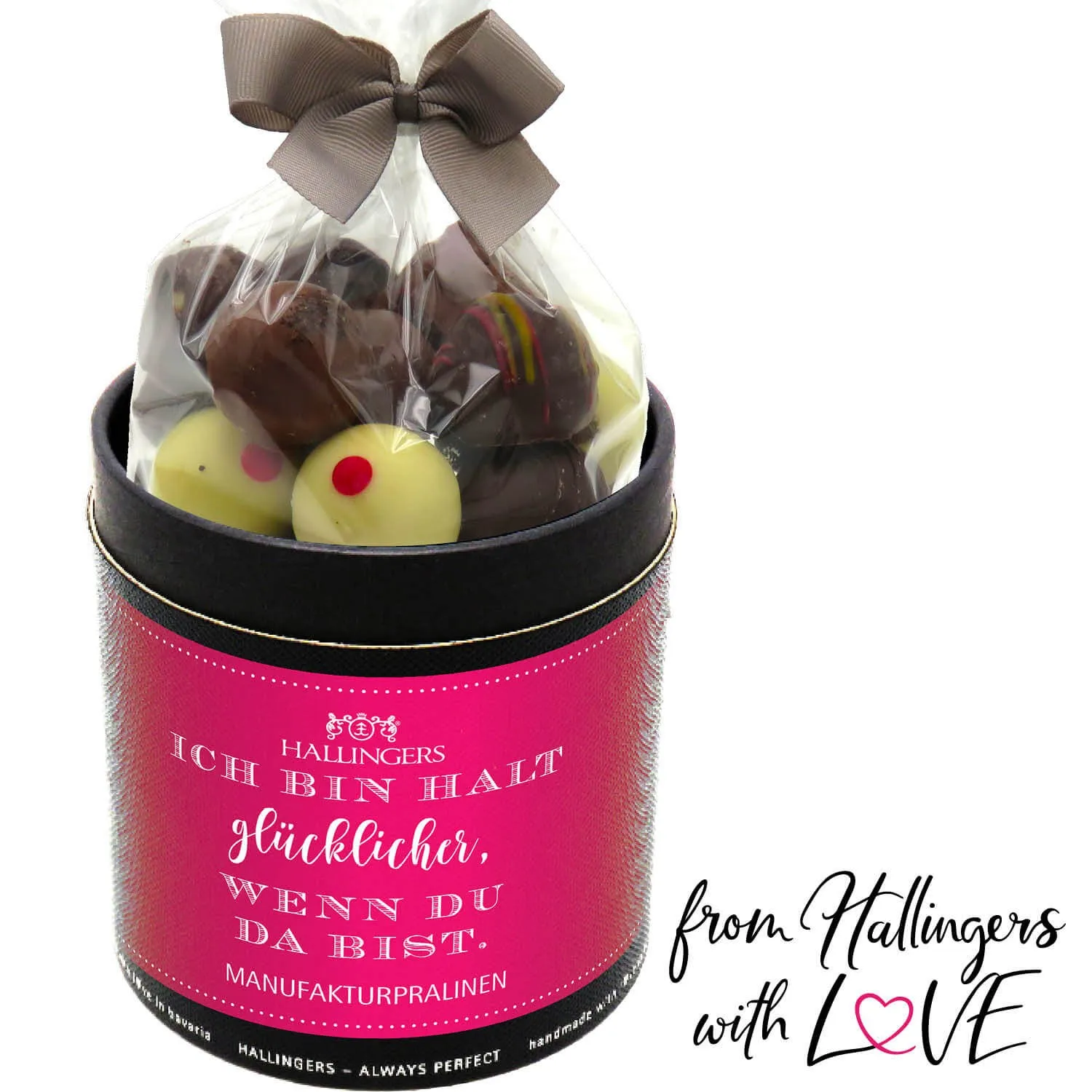 Ich bin halt glücklicher wenn Du da bist XXL (Pralinen Mix, ohne Alkohol)