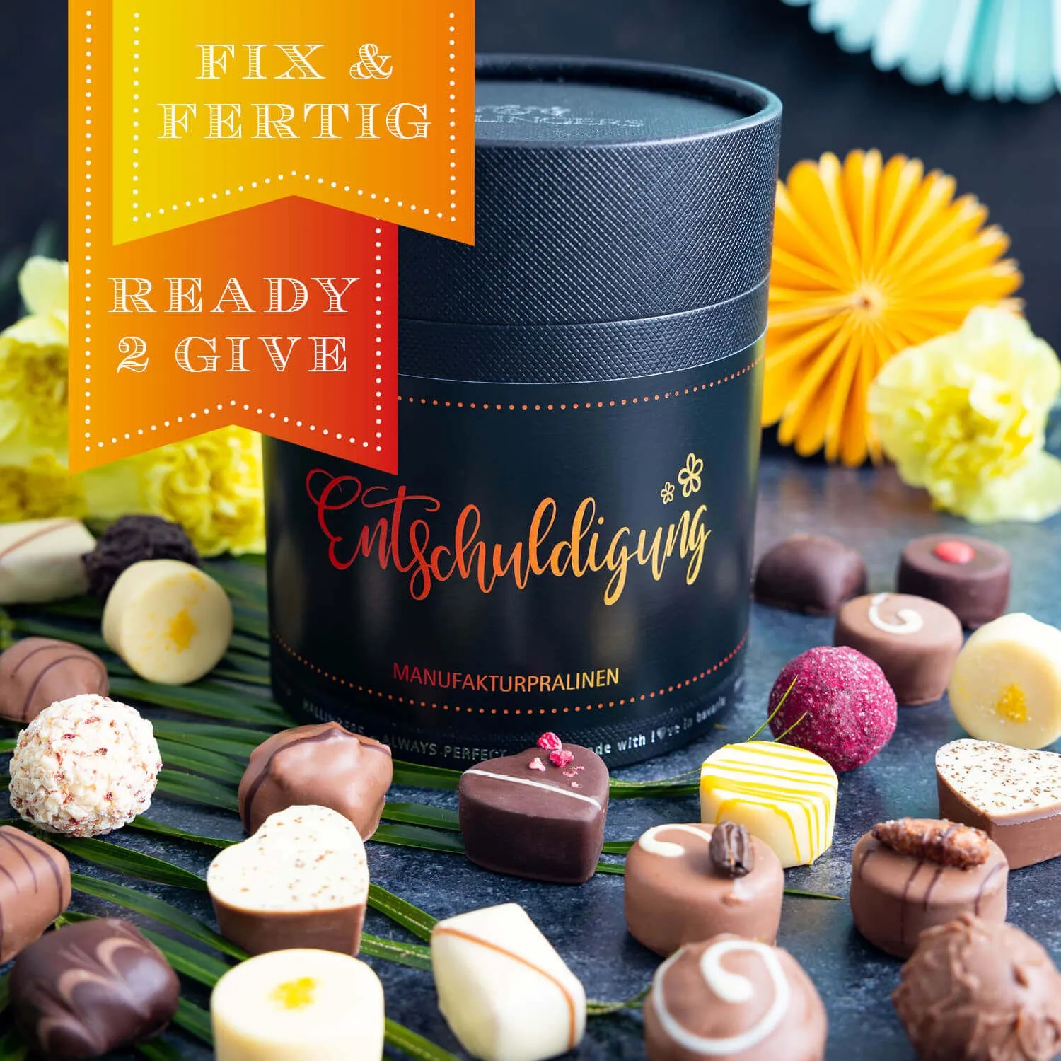 Verführung pur! Handgemachte Pralinen sind die Königsklasse der Confiserie-Kunst! Im Sommer versenden wir mit Kühlakku! 