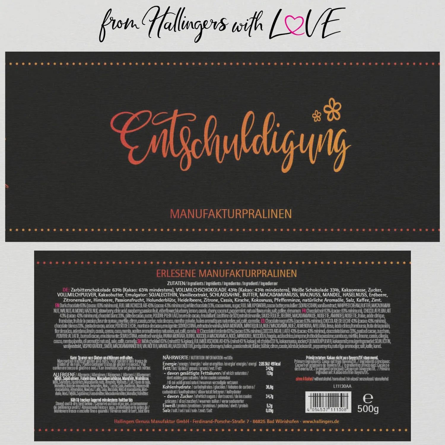 Entschuldigung XXL (Pralinen Mix, ohne Alkohol)