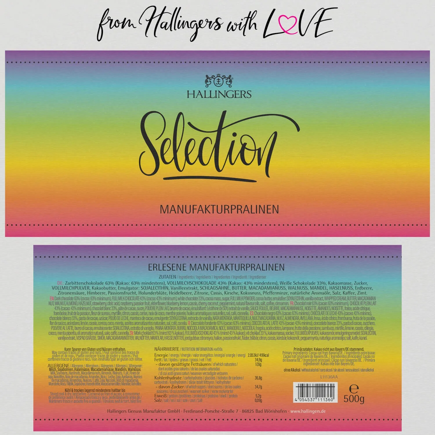 Selection - Rainbow XXL (Pralinen Mix, ohne Alkohol)