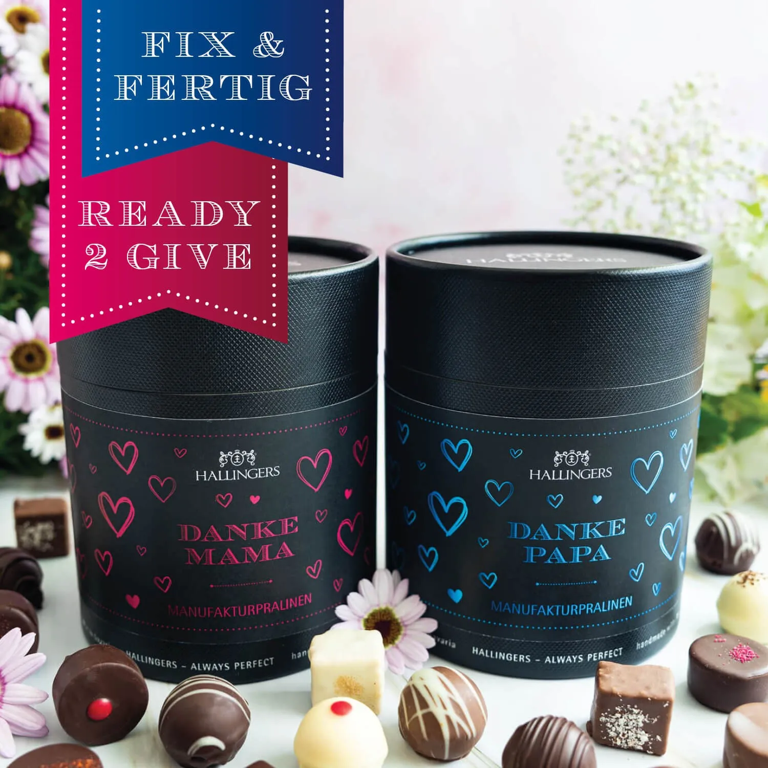 Darüber freuen sich deine Eltern bestimmt. Hochwertige Pralinen kommen immer sehr gut an!