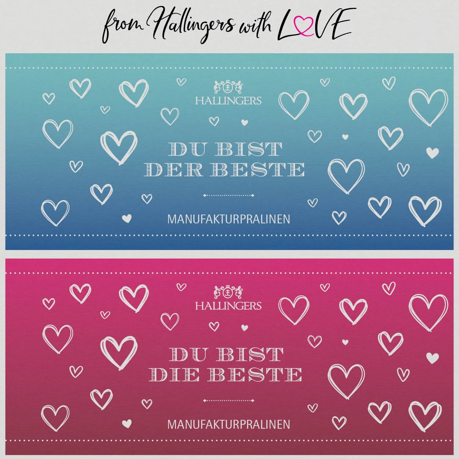 1x Du bist DIE Beste und 1x DER Beste XXL (Geschenkkorb)