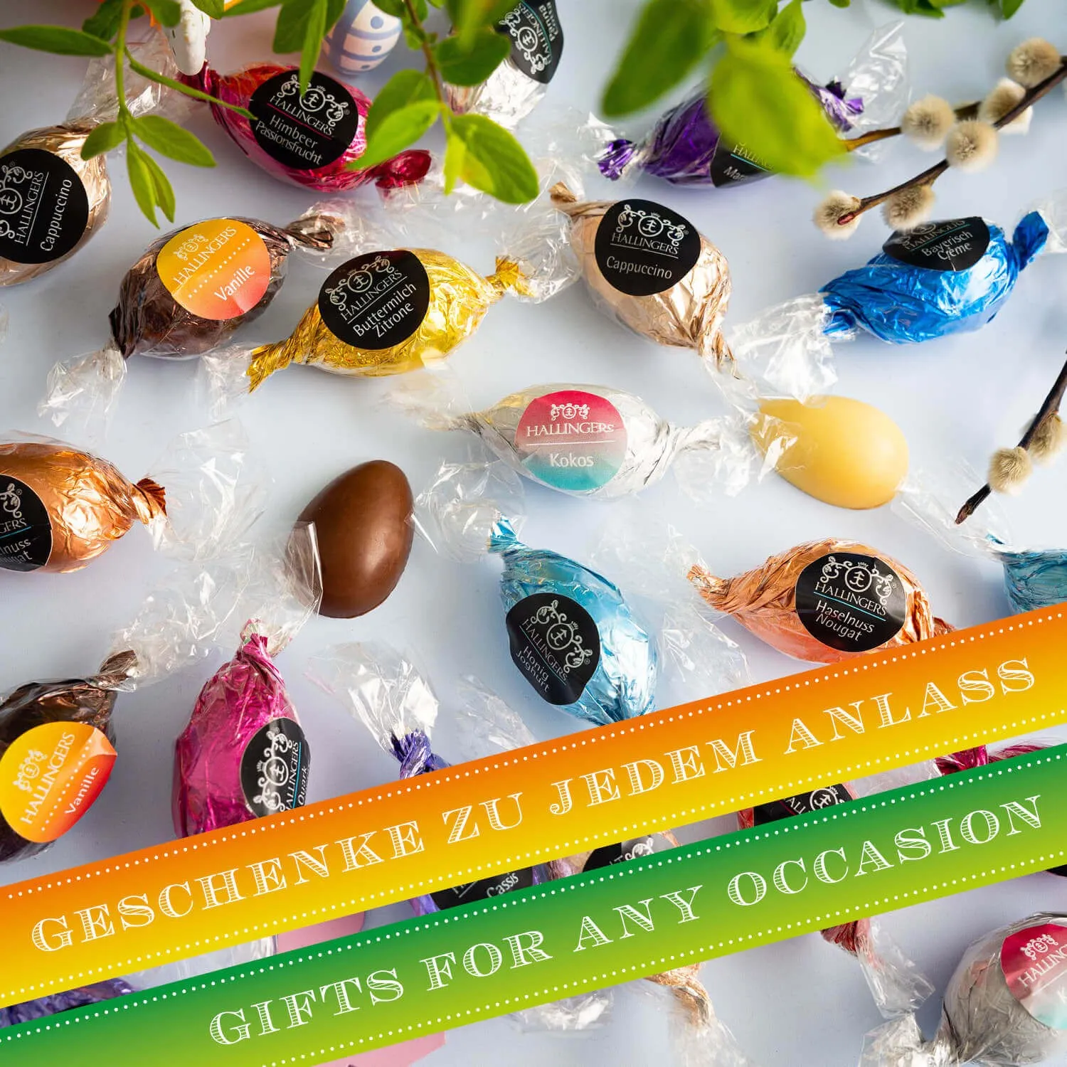 Dieses edle, bunt gefüllte Naschdose darf bei keiner Eiersuche fehlen! Hast du schon ein gutes Versteck?