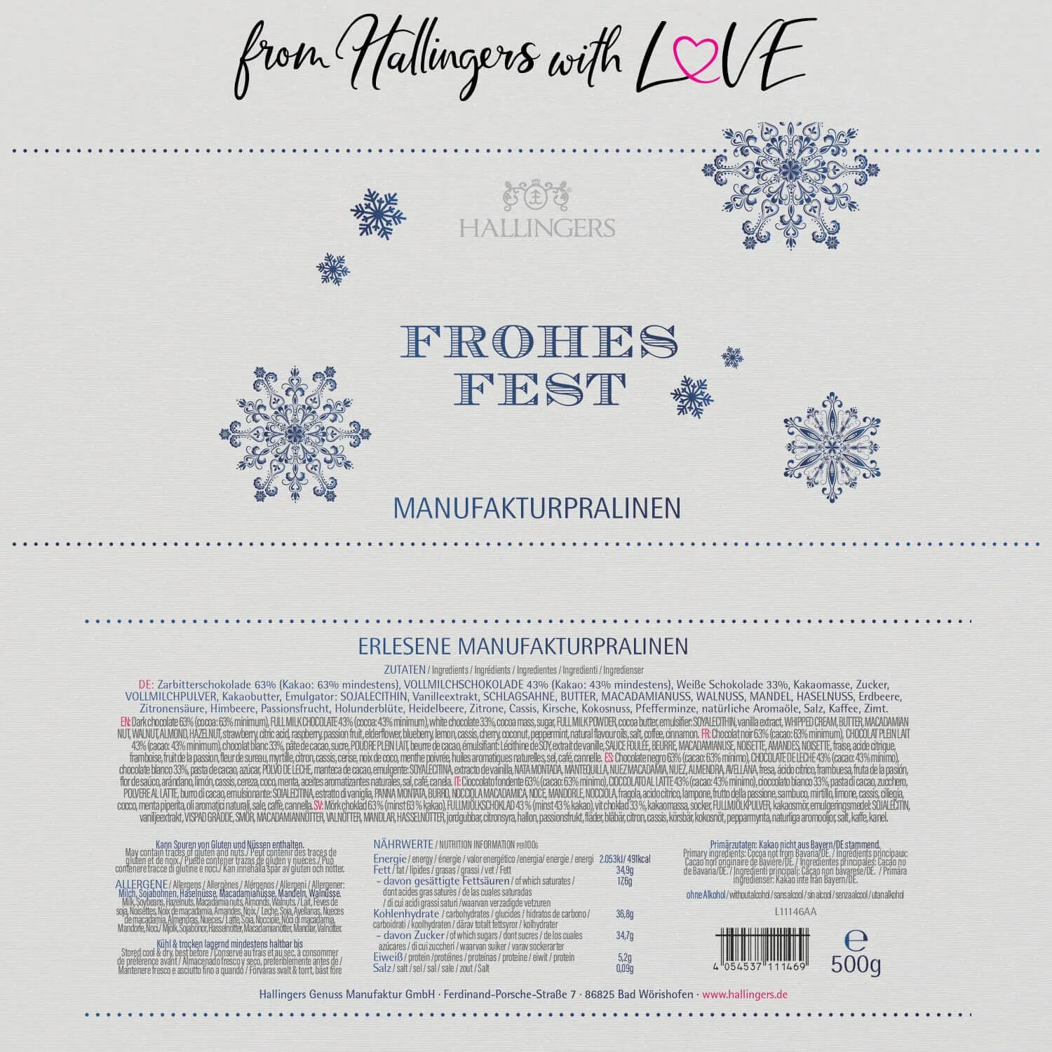 Frohes Weihnachtsfest XXL (Pralinen Mix, ohne Alkohol)