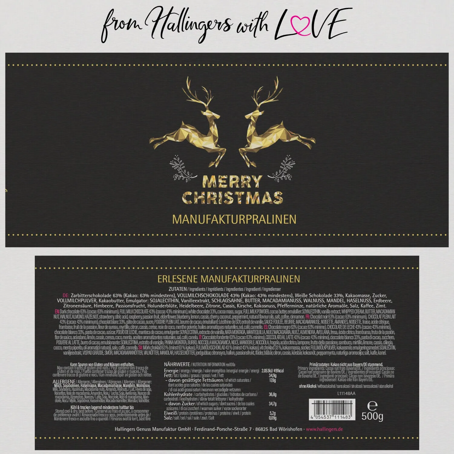 Merry Christmas XXL (Pralinen Mix, ohne Alkohol)