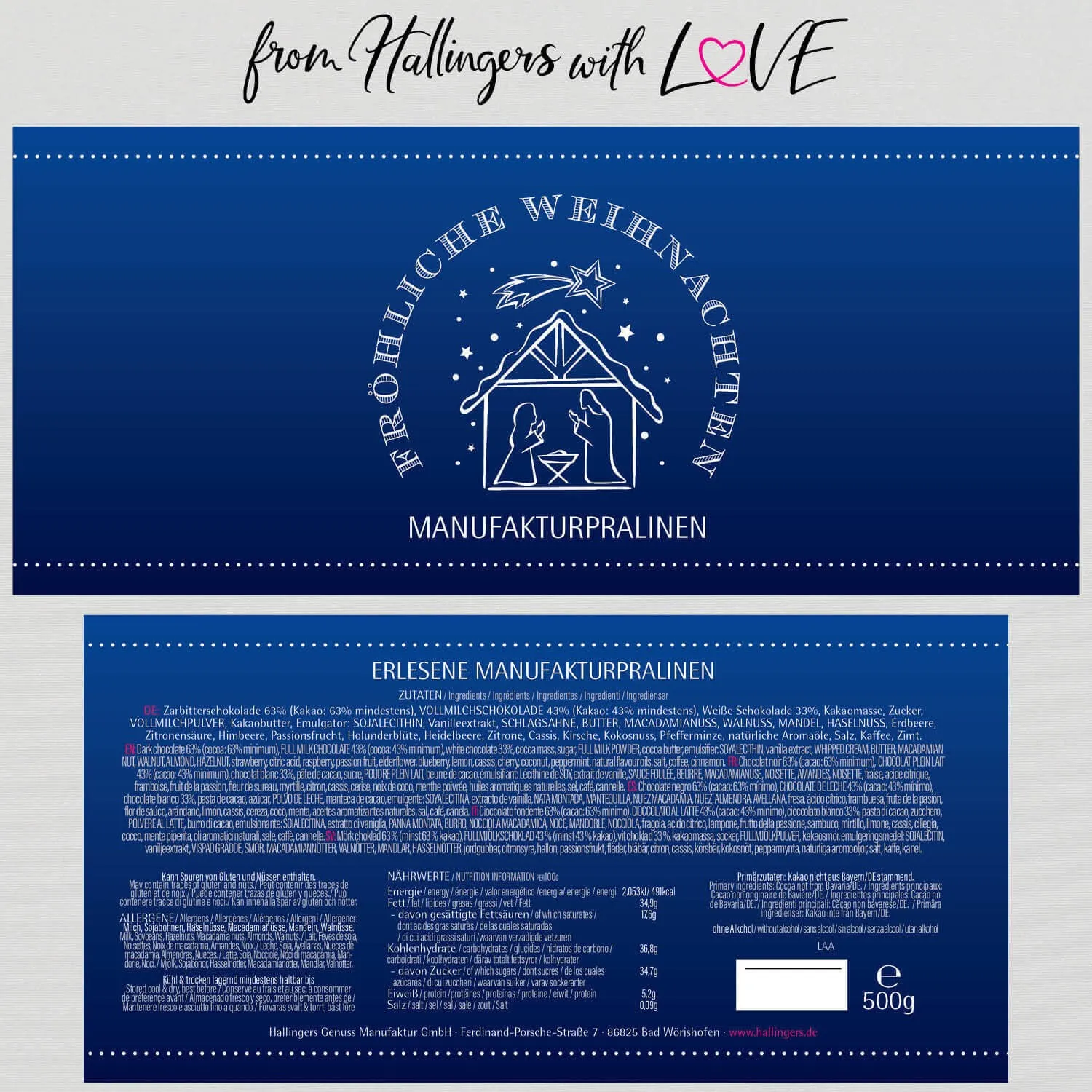 Fröhliche Weihnachten XXL (Pralinen Mix, ohne Alkohol)