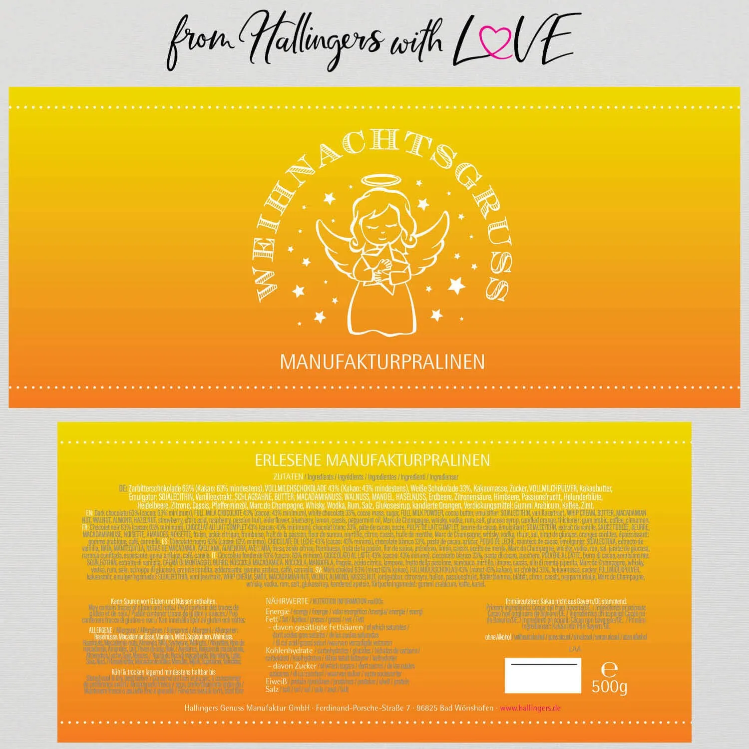 Weihnachtsgruß XXL (Pralinen Mix, ohne Alkohol)